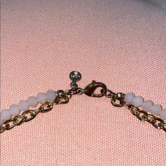 Loft Baby Pink and Gold Chunky Necklace - Picture 3 of 5